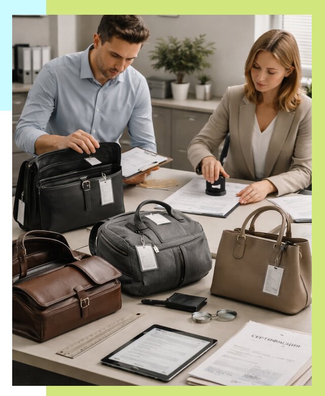 Сертификация сумок в Елизове от 7596 руб. | Алешин-Лзв