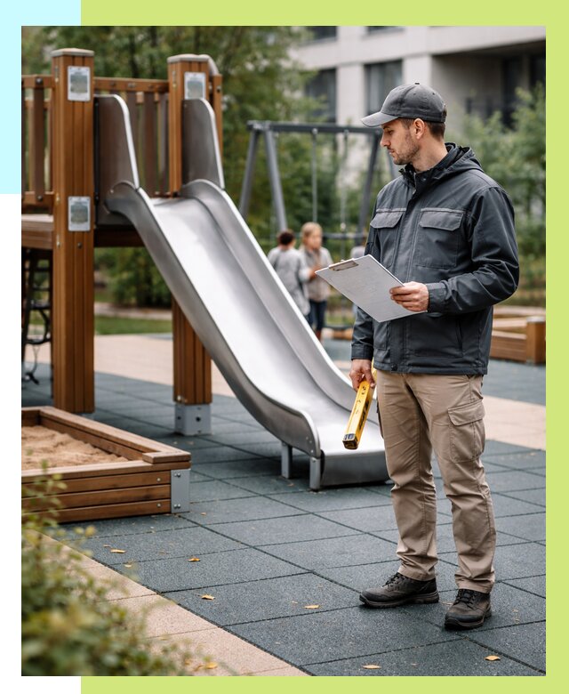 Сертификация детских площадок в Елизове от 25320 р. | Алешин-Лзв