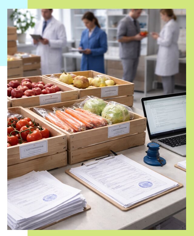 Сертификация овощей и фруктов в Елизове от 8609 р. | Алешин-Лзв