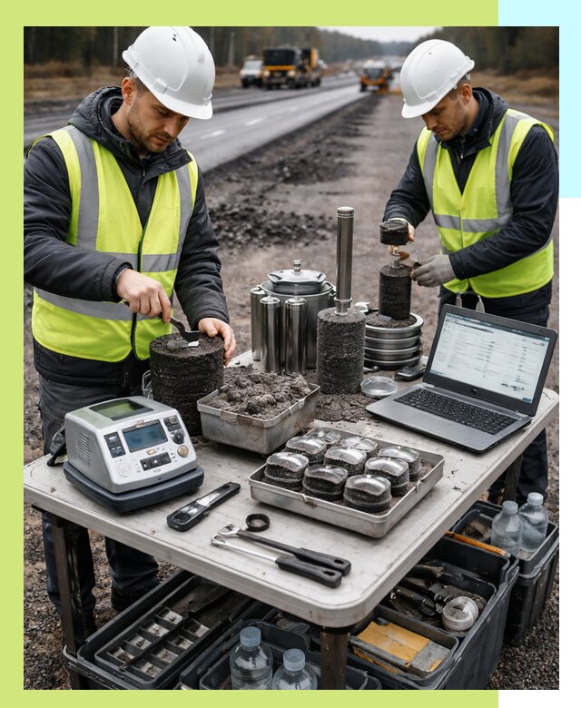 Сертификация асфальта: испытания и подтверждение в Елизове