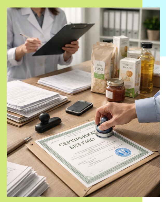 Получение сертификата Без ГМО для продукции в Елизове